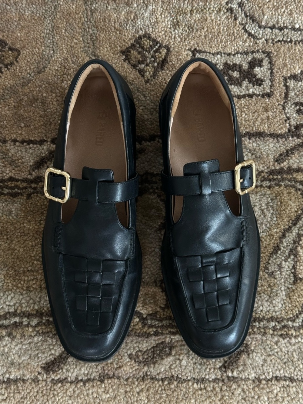 NWOT Bared Footwear Emutail Black Leather Loafers Size 41 (US 10.5) - Picture 3 of 7